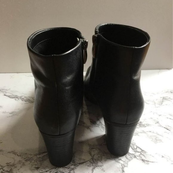 Leather Booties 2 3/4" Heel Boots - Franco Sarto - Picture 4 of 7